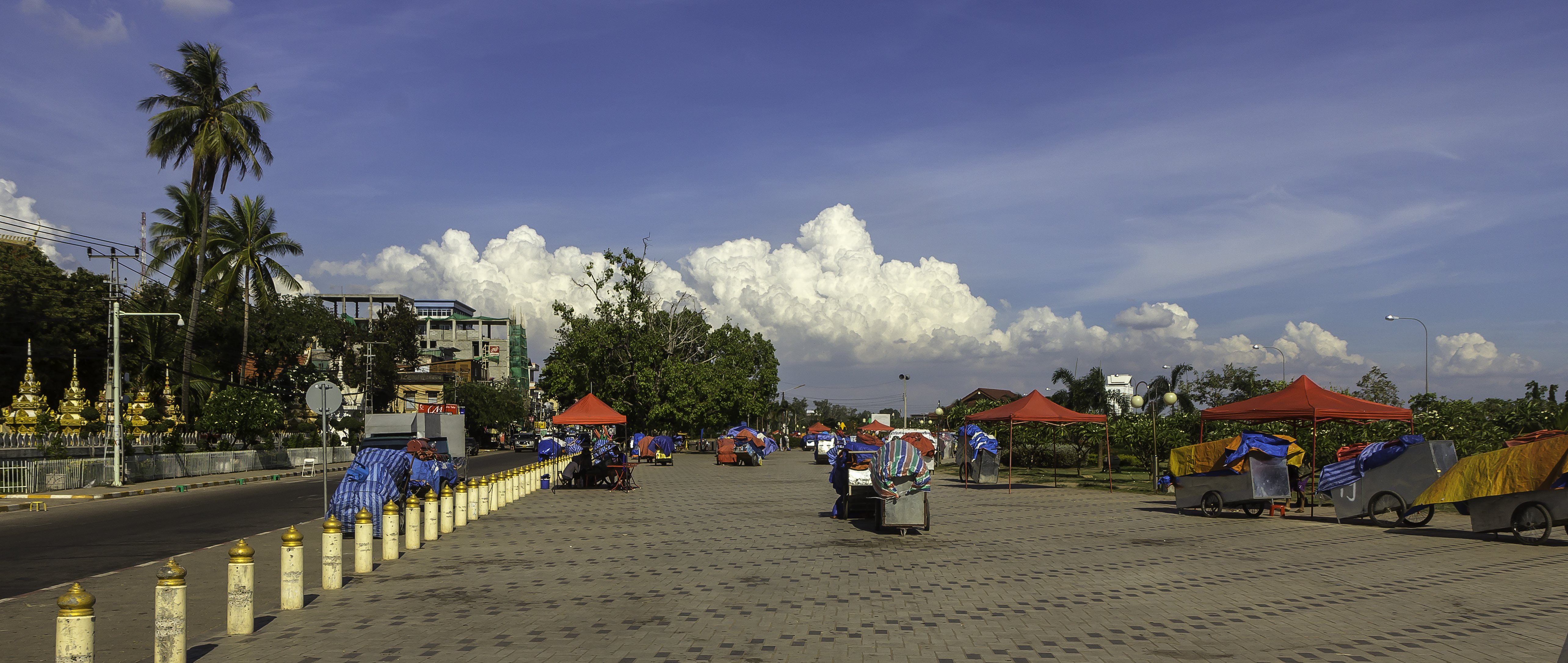 Vientiane riverfront beside the Mekong